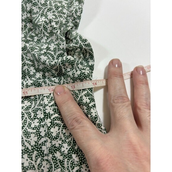 Veronica Beard Desio Mini Dress Green Cream Floral Print 2 - Picture 8 of 12